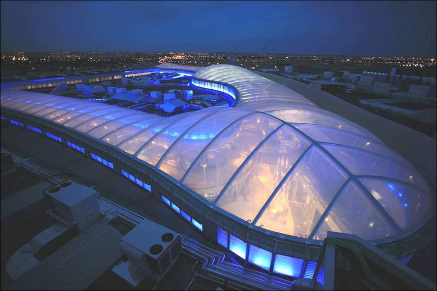 tensile fabric structure,air domes,canopy,airport membrane roof