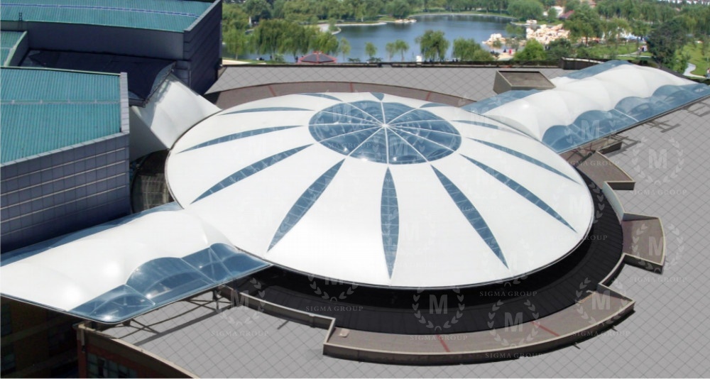membrane structure,tensile membrane structure,Air Dome,canopy,roof canopy
