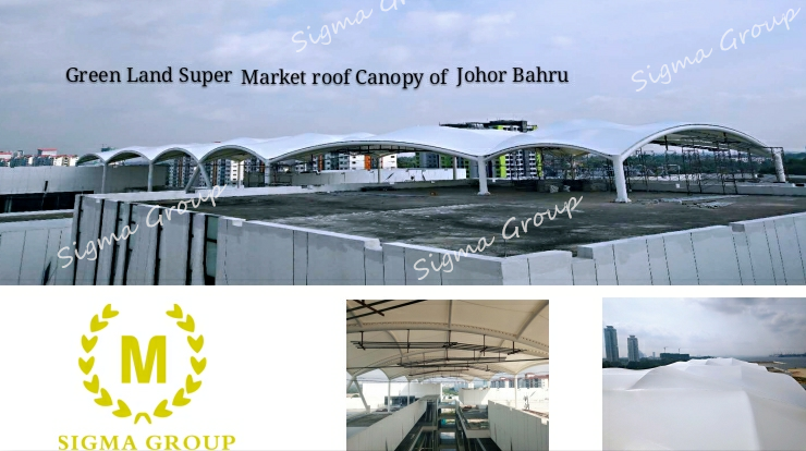Green Land Super Market roof Canopy of Johor Bahru