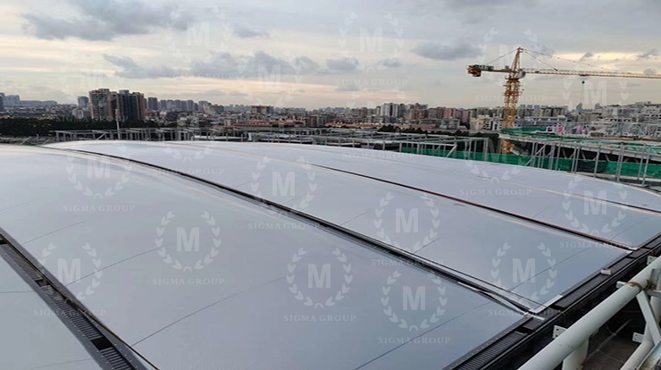 Wu Ji Xian THREE LAYER ETFE air cushion membrane structure
